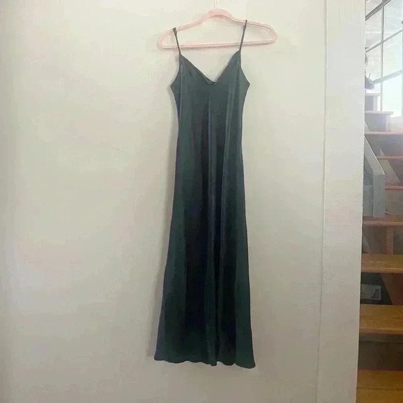 Zara green midi slip dress small - Picture 5 of 5